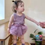 Bộ Áo Thun Tay Ngắn Cổ Búp Bê + Quần short In Hoa Dễ Thương Thời Trang Mùa Hè Cho Bé Gái