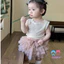 Bộ Áo Thun Tay Ngắn Cổ Búp Bê + Quần short In Hoa Dễ Thương Thời Trang Mùa Hè Cho Bé Gái