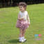 Bộ Áo Thun Tay Ngắn Cổ Búp Bê + Quần short In Hoa Dễ Thương Thời Trang Mùa Hè Cho Bé Gái