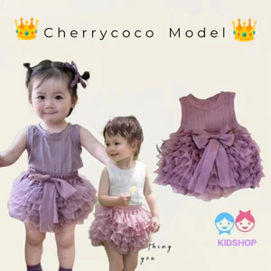 Bộ Áo Thun Tay Ngắn Cổ Búp Bê + Quần short In Hoa Dễ Thương Thời Trang Mùa Hè Cho Bé Gái