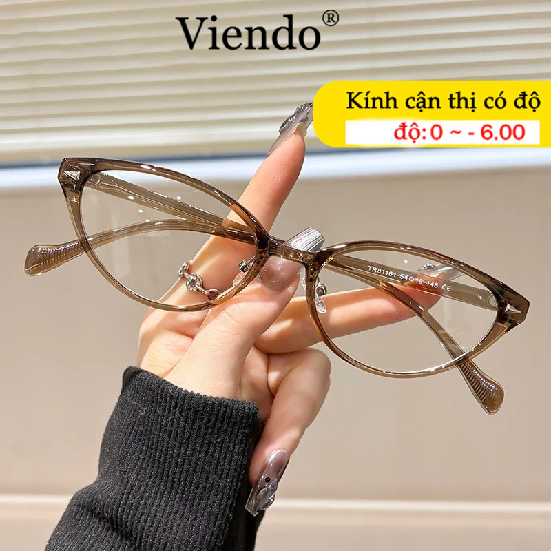 Gọng Kiếng Cận Mắt Mèo Nữ VIENDO Gọng Kính TR90 Chống Bụi Chông Tia UV Ánh Sáng Xanh Đổi Màu Khi Ra Nắng Thời Trang -1.0/-2.0/-3.0/-4.0/-5.0/-6.0