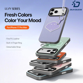 [COD] Ốp lưng da chống sốc kiểu nhẫn Dux Ducis Luvy có móc khóa cầm tay cho Iphone 17 Pro Max
