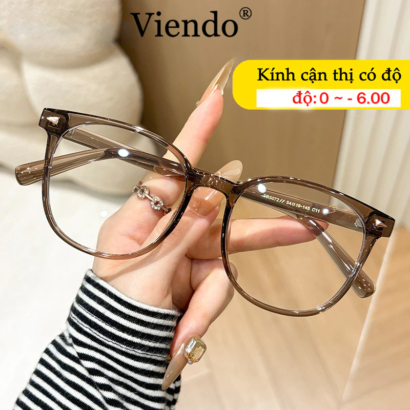 Gọng Kiếng Cận Nam Nữ VIENDO Kính Giả Cận TR90 Chống Bụi Chống Tia UV Ánh Sáng Xanh Đổi Màu Khi Ra Nắng Thời Trang -1.0/-2.0/-3.0/-4.0/-5.0/-6.0