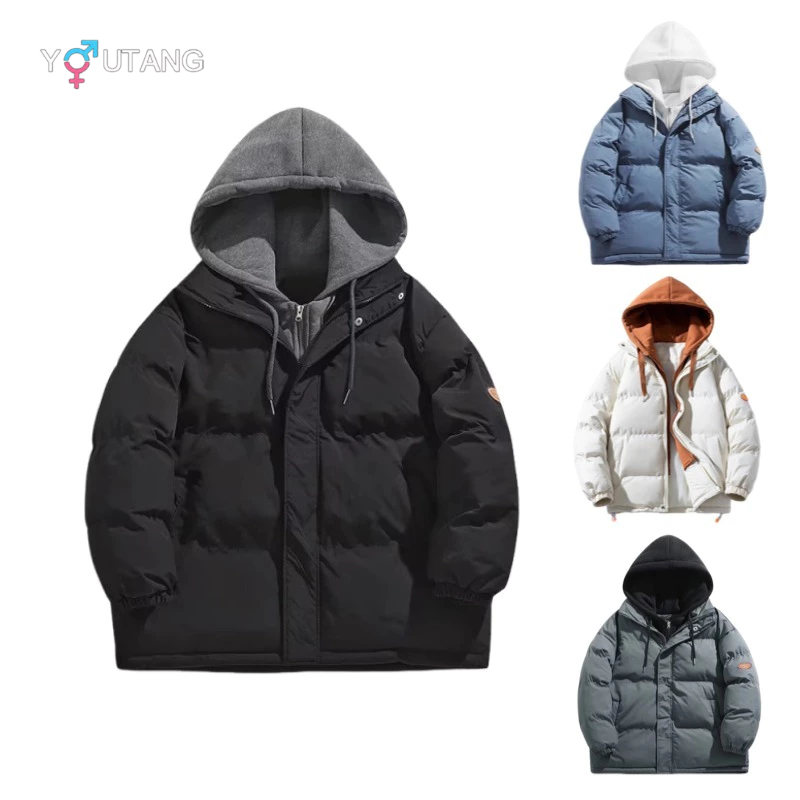 YOUTANG Áo Hoodie cotton Dáng Rộng Giữ Ấm Mùa Đông Thời Trang Cho Nam Nữ