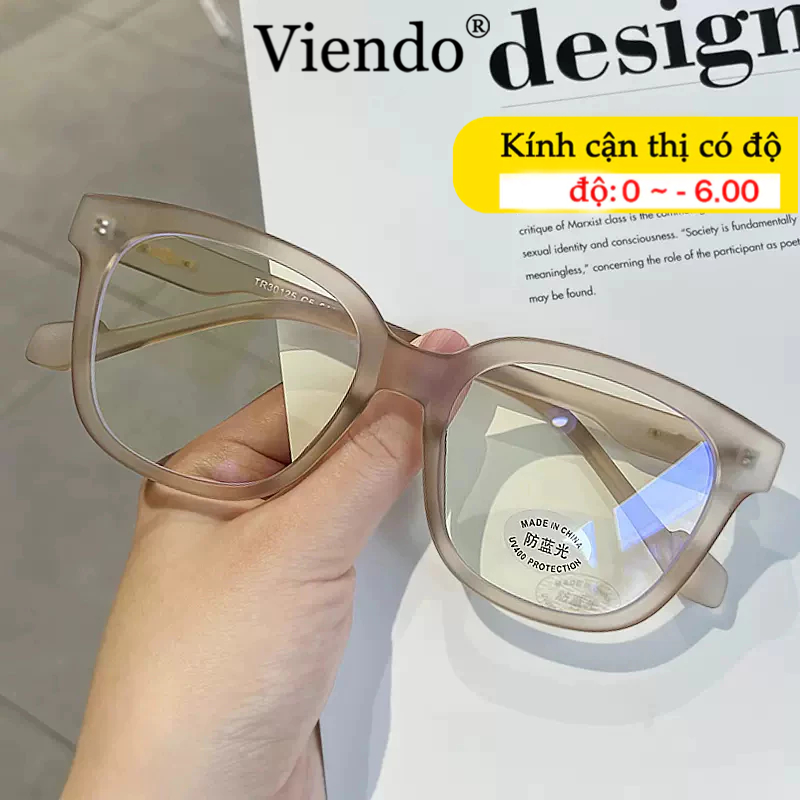Kính Giả Cận Nam Nữ VIENDO Đổi Màu Khi Ra Nắng Chống Ánh Sáng Xanh Tia UV Thời Trang -1.0/-2.0/-3.0/-4.0/-5.0/-6.0