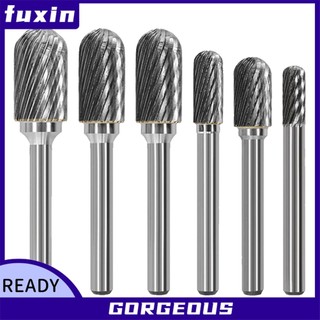 [FUXIN] Bộ định tuyến tập tin quay chuôi 6mm Mài Burr Đánh bóng tập tin thép quay Loại C