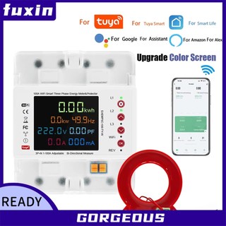 [FUXIN] Máy đo năng lượng hai chiều WiFi thông minh Tuya có bộ bảo vệ rò rỉ