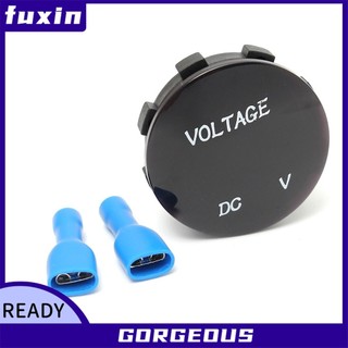 [FUXIN] 1 CÁI DC 12V 24V Thay Thế Ô Tô Vôn Kế Đồng Hồ Đo Vôn Kế LED Kỹ Thuật Số Chống Thấm Nước