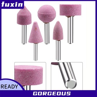 [FUXIN] Bộ 5 Đầu Mài Đánh Bóng Đá Mài 6 Mm Bánh Xe Mũi Khoan Điện