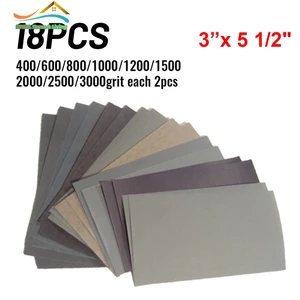 400,600,1000,1200,15000,25000,3000 Giấy nhám Grit Ướt / Khô 18 cái / bộ