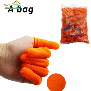 Ngón Tay Cots Màu Cam Cao Su Chống Trơn Trượt Đếm Tiền Nông Nghiệp Ngón Tay Cots