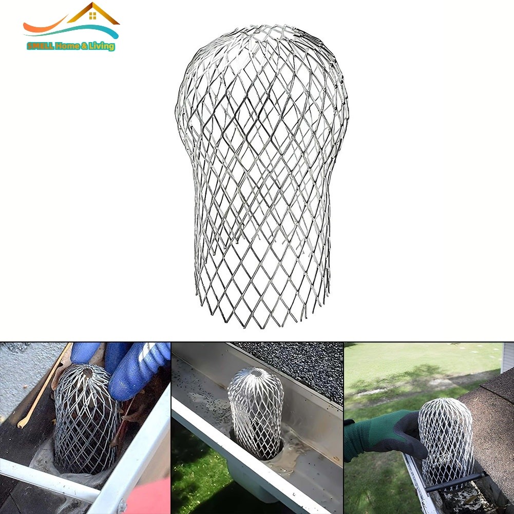 [Smellshi] Bộ lọc bảo vệ máng xối trên nóc Bộ lọc mở rộng 3INCH Ngăn chặn tắc nghẽn lá