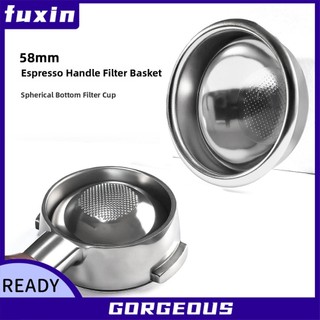 [FUXIN] 58mm CHO Giỏ lọc cà phê không đáy SEMI Portafilter bằng thép không gỉ