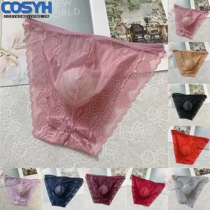 COSYH - Quần Chíp Nam Ren Lưới Sheer với Túi Bổ Sung