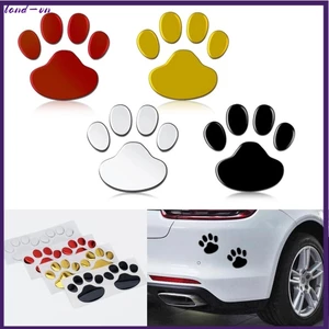 Đất-vn ❤️Thiết kế nhãn dán ô tô Paw 3D Động vật Chó mèo Gấu in chân Phụ kiện ô tô