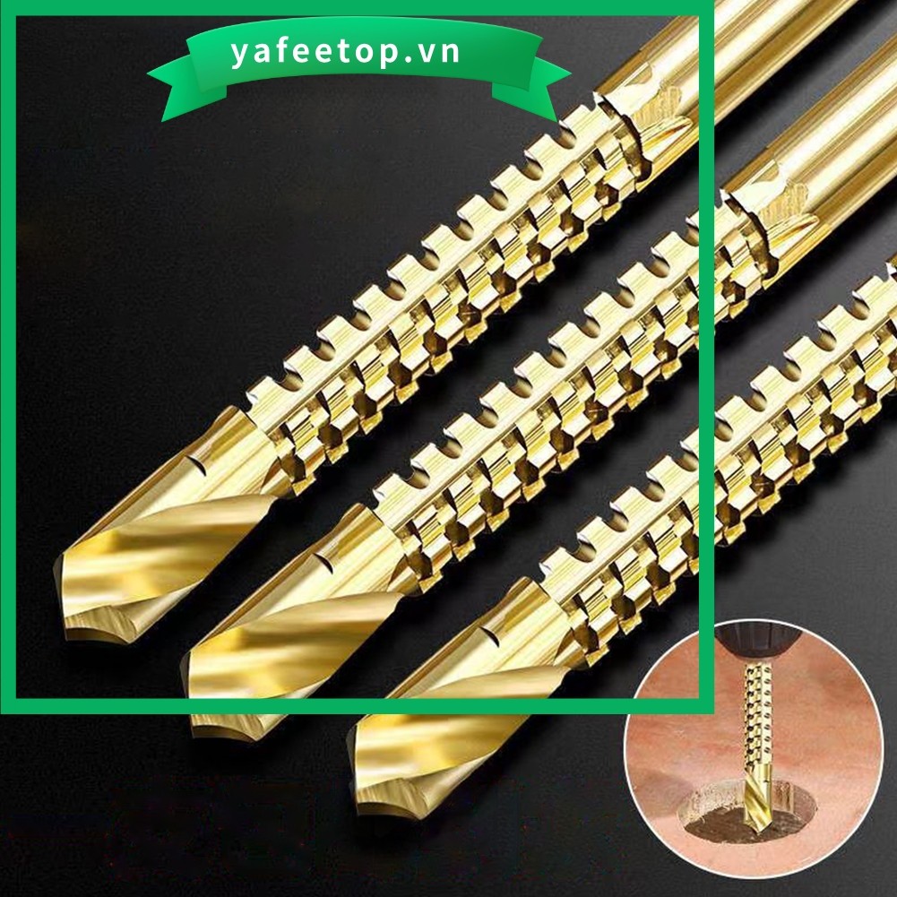[TOP] 6 Mũi khoan Titan HSS Vít xoắn ốc Cắt lỗ 3-8mm