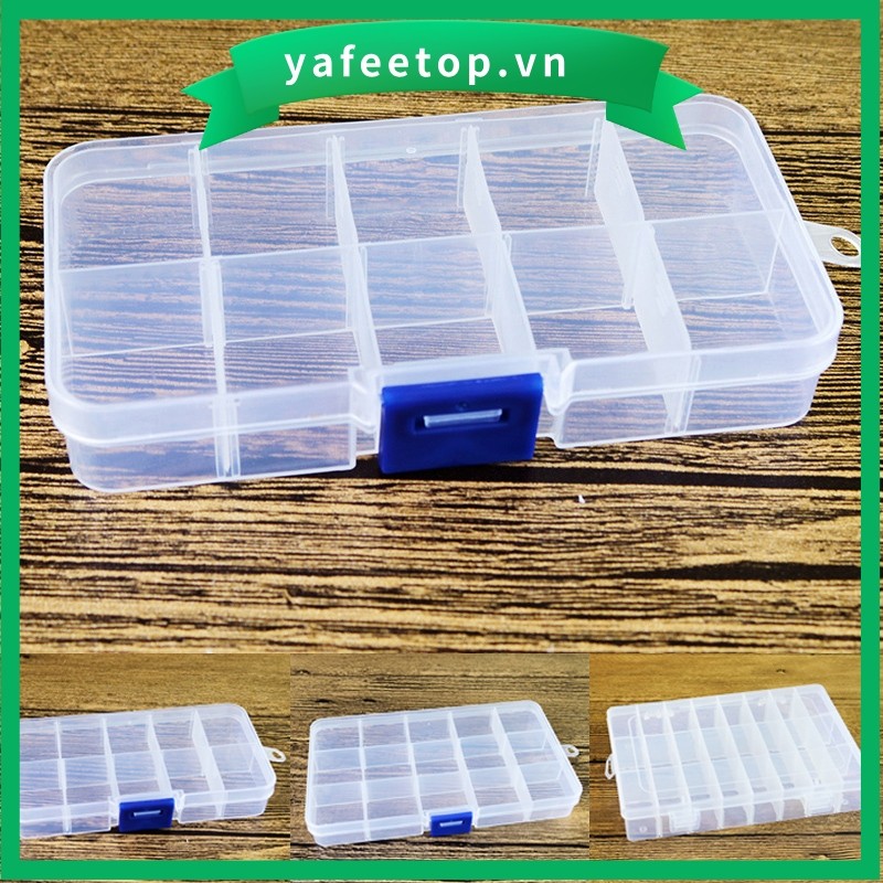 [TOP] 10 / 15 / 24 Ngăn Hộp Nhựa Trang Sức Hạt Hộp Đựng Đồ DIY Sắp Xếp