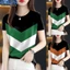 Áo thun nữ cổ tròn tay ngắn dáng rộng, size lớn