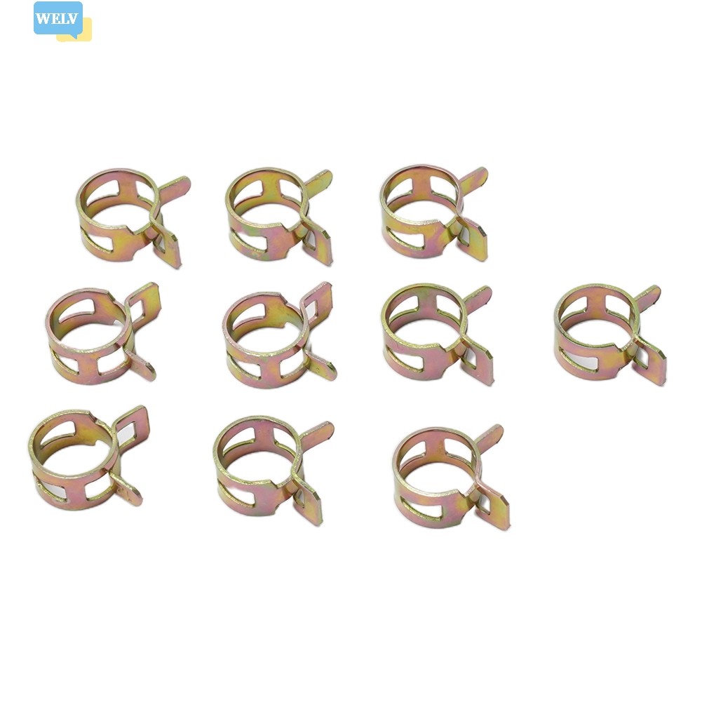 < Welv > Lò xo 10PC có kẹp ống nhiên liệu Ống silicon có thể tái sử dụng Tùy chọn Kẹp ống 5-16mm❀