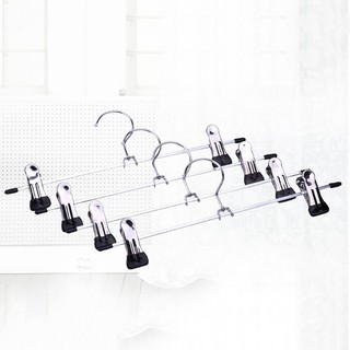 [FUXIN] 10 Chiếc Quần Inox Móc Treo Váy Giá Đỡ Với 2 Kẹp