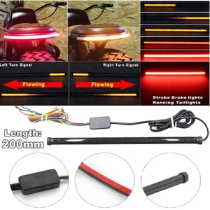 Bắt đầu quét đèn LED linh hoạt Đèn dừng xe máy 20CM Đèn đuôi xe máy