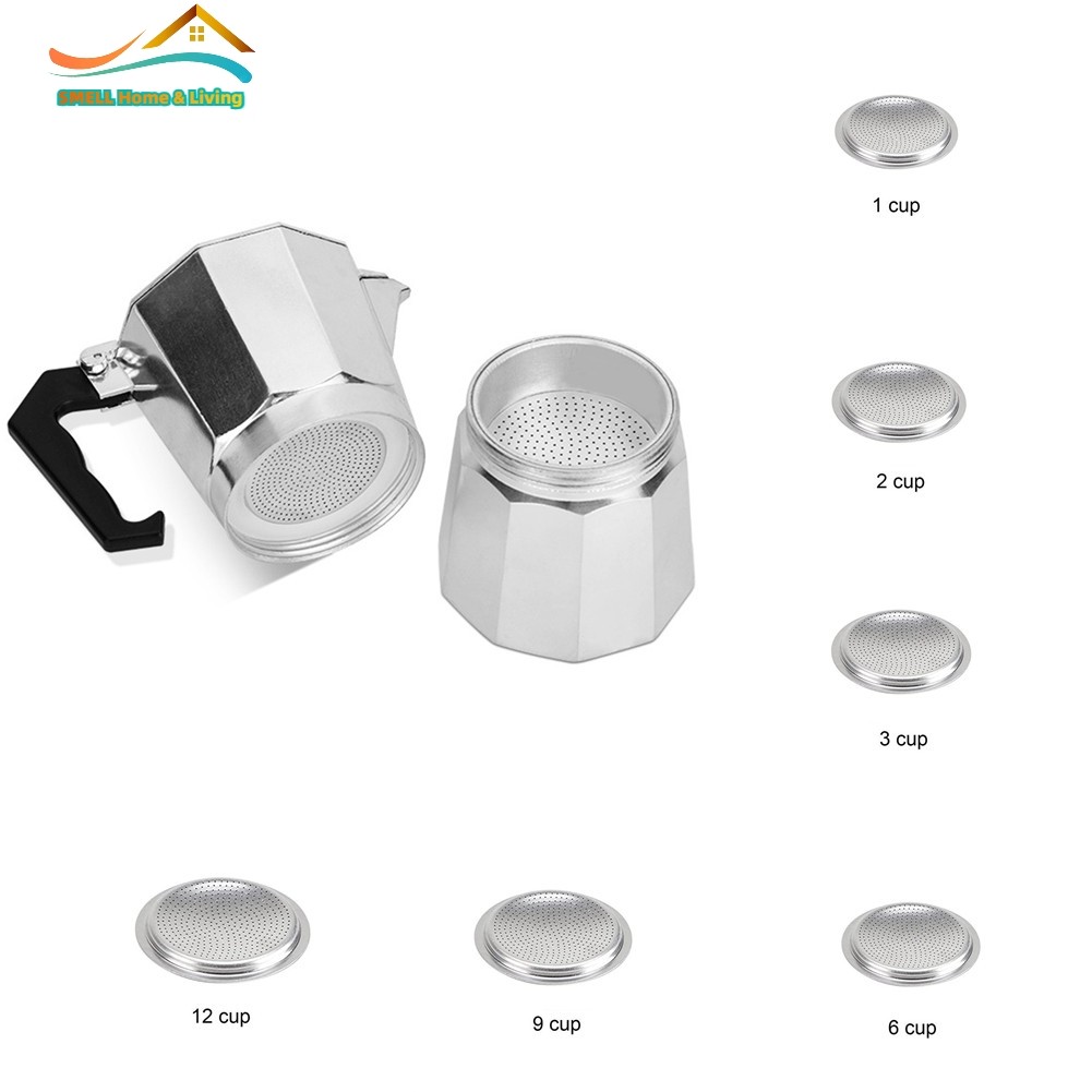 [Smellshi] 1 2 3 6 9 12 Cốc Phụ Tùng Gioăng Lọc Gioăng Lọc Phụ Kiện Cho Moka