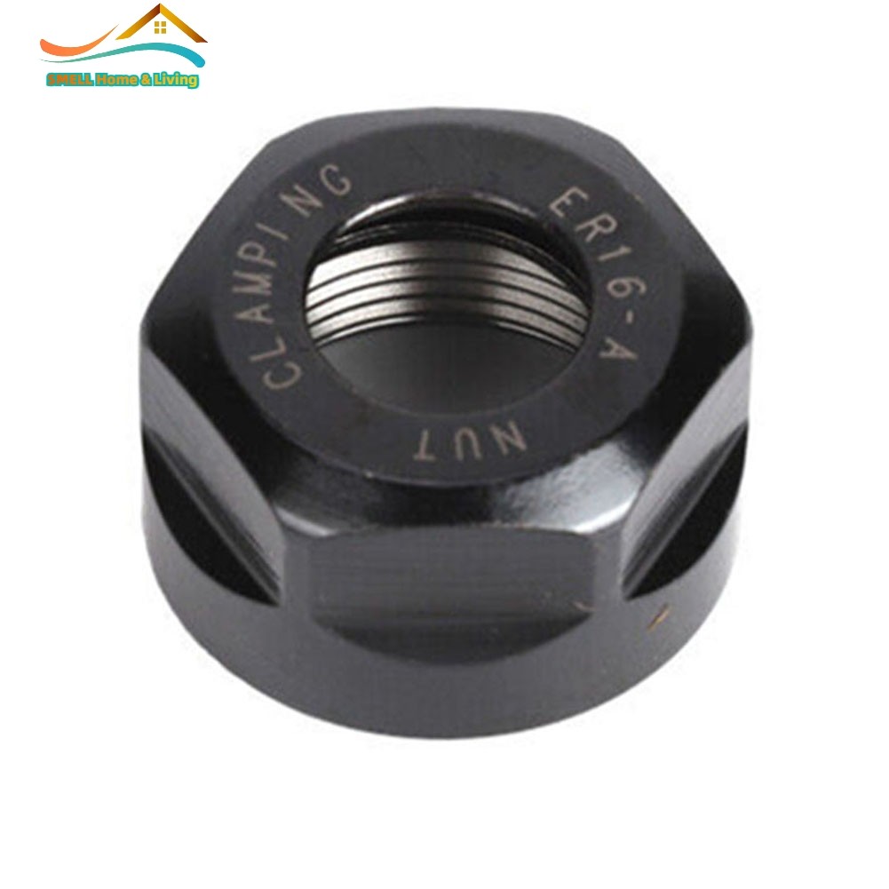 [Smellshi] 1 Chiếc ER16-A Loại Collet Kẹp Đai Ốc Cho ER CNC Phay Chuck Giá Đỡ Tiện Đen