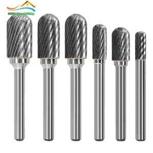 Bộ định tuyến tập tin quay chuôi 6mm Mài Burr Đánh bóng tập tin thép quay Loại C