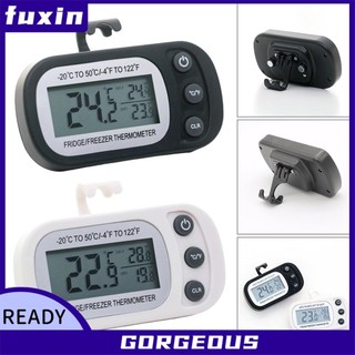 [FUXIN] Nhiệt kế / tủ lạnh chống nước kỹ thuật số có màn hình LCD Min / Max.