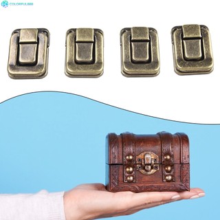 [đầy màu sắc] 4 Chiếc Sắt Cổ Khóa Hộp Trang Sức Vali Khóa Vintage Kẹp Khóa