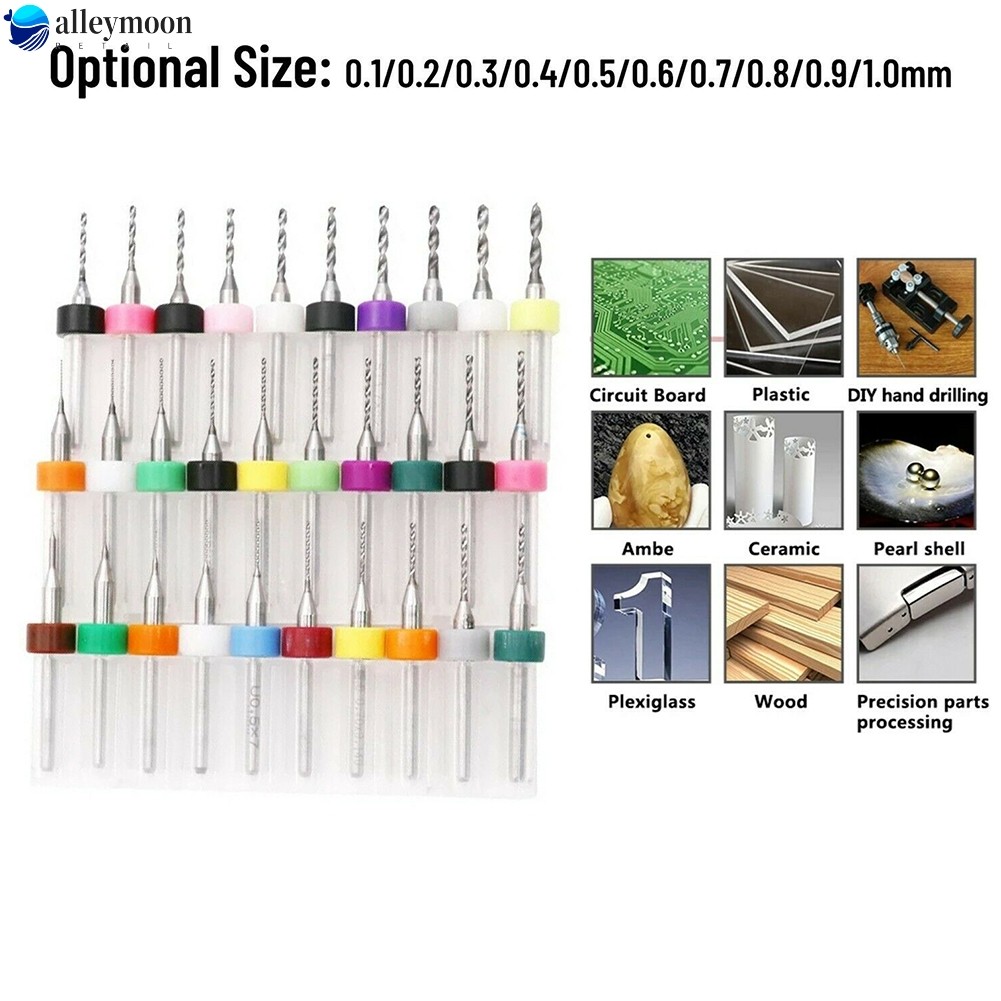 [XK10] 10 Mũi khoan PCB Máy cắt khắc cacbua Máy phay đầu mũi CNC quay 0,1-1mm