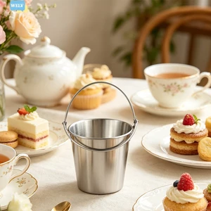 Xô ăn nhẹ bằng thép không gỉ 304 dành cho món khoai tây chiên kiểu Pháp cho quầy Bar❀