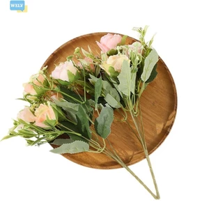 Bó hoa hồng lụa nhân tạo Trang trí nhà cửa Hoa giả cho tường tiệc tùng❀