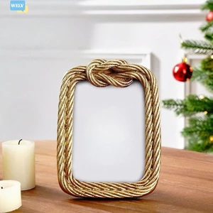 Khung ảnh nhựa nút thắt dây sáng tạo để trang trí nội thất theo kích thước 3x5 4x6 5x7❀