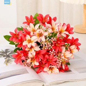 Bó hoa Lily nhân tạo 18 bông hoa dành cho trang trí chụp ảnh gia đình và đám cưới❀