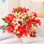 Bó hoa Lily nhân tạo 18 bông hoa dành cho trang trí chụp ảnh gia đình và đám cưới❀