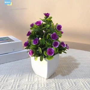 Hoa hồng dâm bụt nhân tạo Cây trồng trong chậu hoa nhân tạo Trang trí nội thất❀