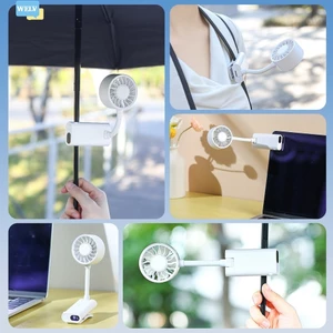 Quạt đính kèm ống linh hoạt 360 độ với màn hình kỹ thuật số 6 cấp độ tốc độ❀