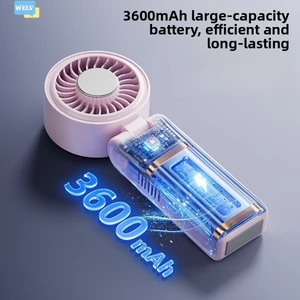 Quạt cầm tay cổ USB di động làm mát bán dẫn 5 tốc độ có thể điều chỉnh❀
