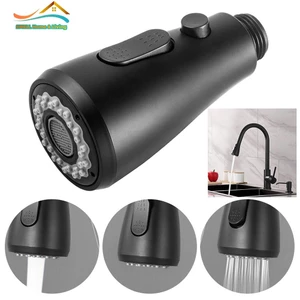 Pull Out Spray Vòi hoa sen Cài đặt thay thế nhà bếp Vòi phun màu đen
