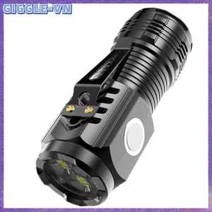 Đèn pin mạnh mẽ 3 lõi LED Mini USB có đèn cầm tay để cắm trại câu cá