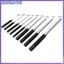 9 chiếc Pin Punch Round Punch Set 40cr Bộ đinh tán đầu tròn đa kích thước bằng thép