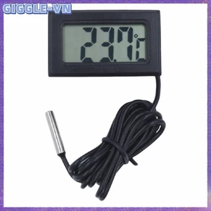 Màn hình nhiệt kế Mini kỹ thuật số có đầu dò cáp đen 1m - 5m