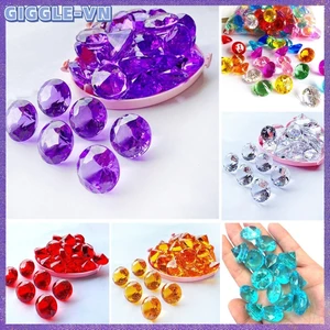 100 × Giả Kim Cương Kho Báu Ngực Cướp Biển Acrylic 20MM Pha Lê Đá Quý Phụ Đạo Cụ