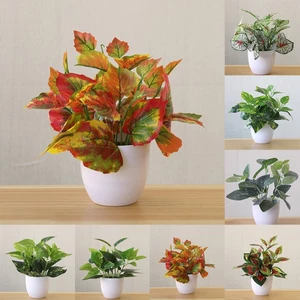 Cây nhân tạo Cây cảnh Cây lá cây mô phỏng Chậu cây trang trí văn phòng