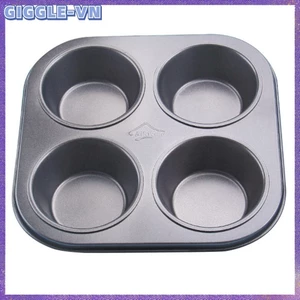 Khay nướng bánh Muffin bằng silicon 4 cốc Khuôn làm bánh chống dính