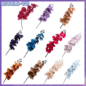 Hoa lụa giả nhân tạo 9 đầu DIY Phalaenopsis Butterfly Orchid cho gia đình