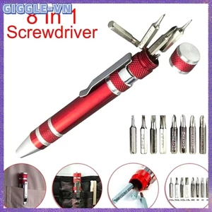 Bộ tuốc nơ vít bỏ túi từ tính 8in1 di động Bộ dụng cụ cầm tay sửa chữa hình bút