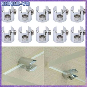 10 Chiếc Kệ Kính Hỗ Trợ Kẹp Chân Đế Kẹp Chrome Kệ 6-8mm Dụng Cụ Kẹp