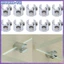 10 Chiếc Kệ Kính Hỗ Trợ Kẹp Chân Đế Kẹp Chrome Kệ 6-8mm Dụng Cụ Kẹp